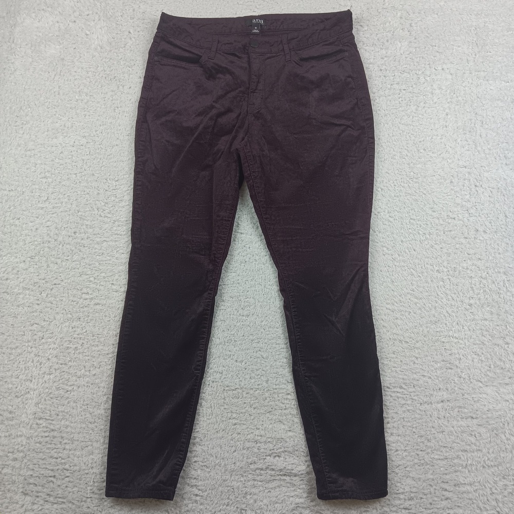 a.n.a A New Approach Skinny Corduroy Pant Women 12 Purple Mid Rise RN93677